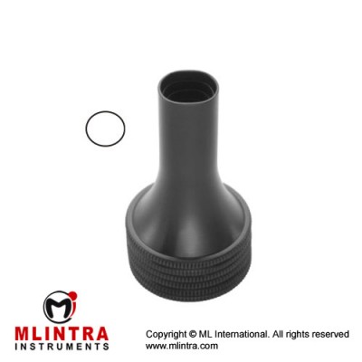 Zoellner Ear Speculum Fig. 4 - Oval - Black Stainless Steel, 3.8 cm / 1 1/2" Tip Size 8.5 x 9.5 mm